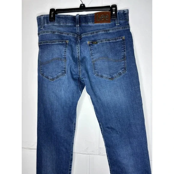 Lee Extreme Motion Straight Tapered Leg Jeans Mens 32x34 Blue Denim Stretch - Picture 6 of 6